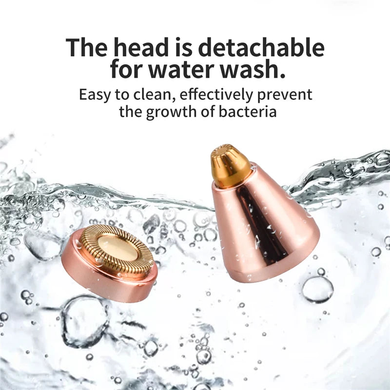 Rechargeable electric eyebrow trimmer and facial hair remover device