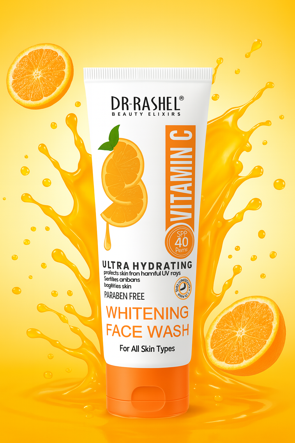 Dr Rashel Vitamin C Ultra Hydrating Whitening Face Wash – Brightening Cleanser, 100ml