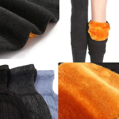 Warm knee support sleeves for cold weather