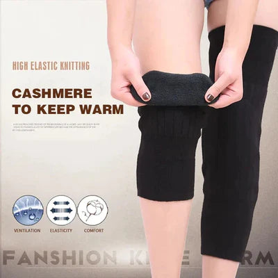 Warm knee support sleeves for cold weather